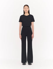 Back Zipped Flare Trousers