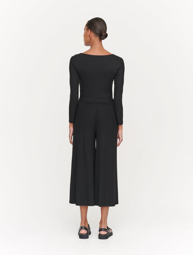 Black culotte trousers