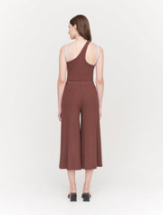 Red culotte trousers