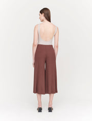 Red culotte trousers