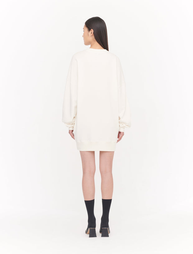 White long Sweatshirt tops for women