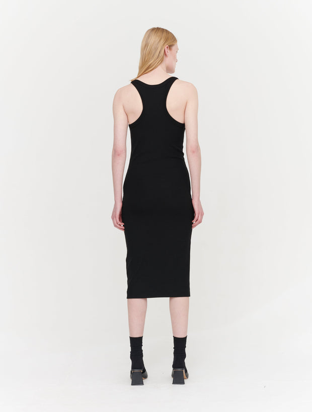 black bodycon dress