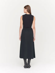 black midi skirt