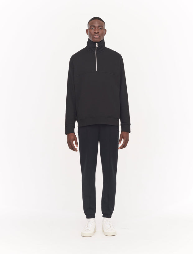 Organic Cotton Loopback Half Zip Sweat