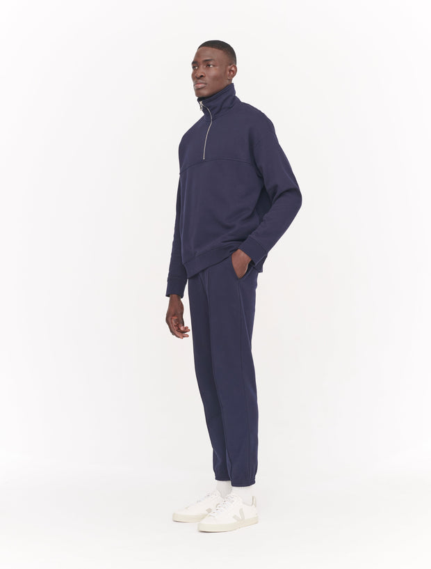 Organic Cotton Loopback Half Zip Sweat