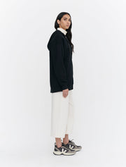 Loopback Zip Through Hooded Coat