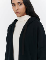 Loopback Zip Through Hooded Coat