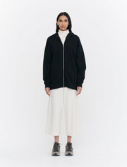 Loopback Zip Through Hooded Coat