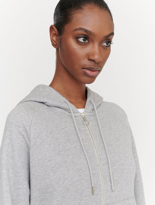 Grey zip up hoodies