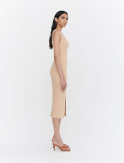 Seamed Rib Split Front Skirt